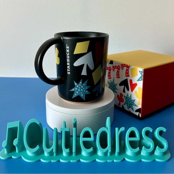 Starbucks Vegas Black Mug with Colorful Shapes - Picture 4 of 12